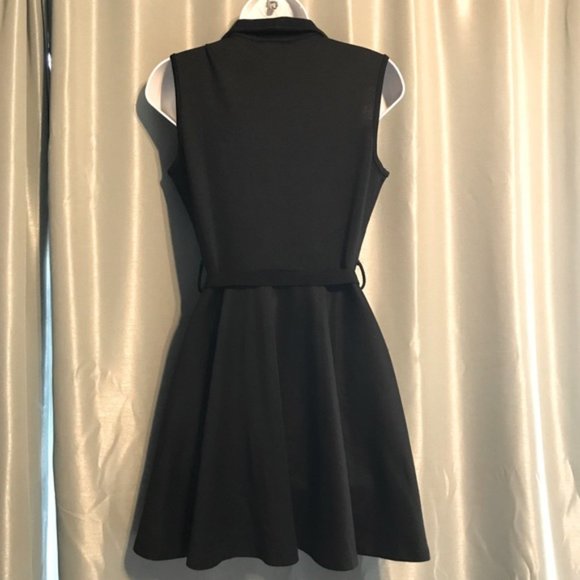 Lovely Day black dress with collar and belt - Picture 4 of 9